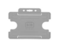 Grey Single-Sided Open Faced ID Card Holders - Landscape (Pack of 100)